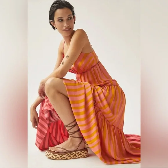 Farm Rio | Farm For Anthropologie Women’s Maxi Dress Sz S MSRP $248 NWT! - Picture 3 of 7